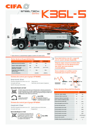 Pompe de beton montate pe camion CIFA K36L-5