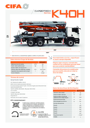 Pompe de beton montate pe camion CIFA K40H