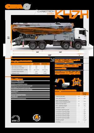 Pompe de beton montate pe camion CIFA K47H