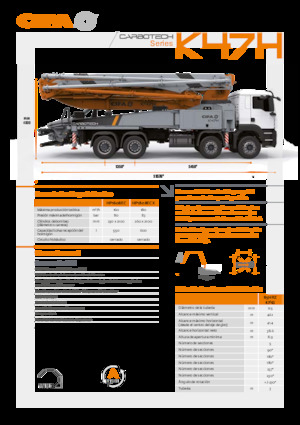 Pompe de beton montate pe camion CIFA K47H