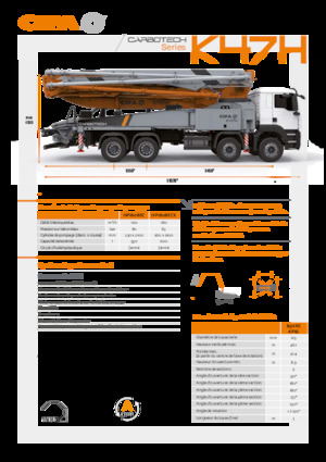 Pompe de beton montate pe camion CIFA K47H