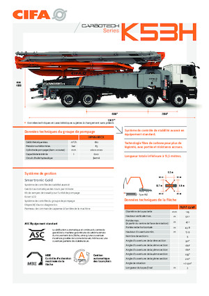 Pompe de beton montate pe camion CIFA K53H