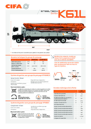 Pompe de beton montate pe camion CIFA K61L