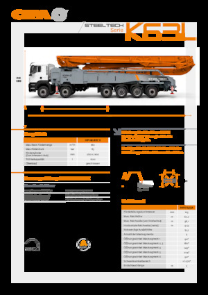 Pompe de beton montate pe camion CIFA K63L 