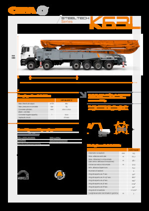 Pompe de beton montate pe camion CIFA K63L 