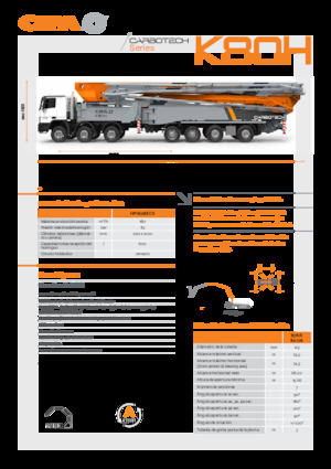 Pompe de beton montate pe camion CIFA K80H