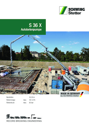 Pompe de beton montate pe camion SCHWING-Stetter S 36 X