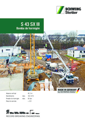 Pompe de beton montate pe camion SCHWING-Stetter S 43 SX III