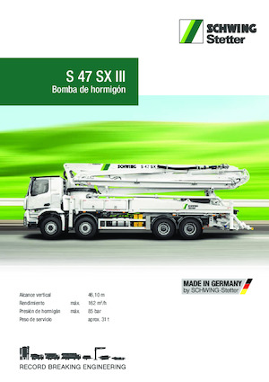 Pompe de beton montate pe camion SCHWING-Stetter S 47 SX III
