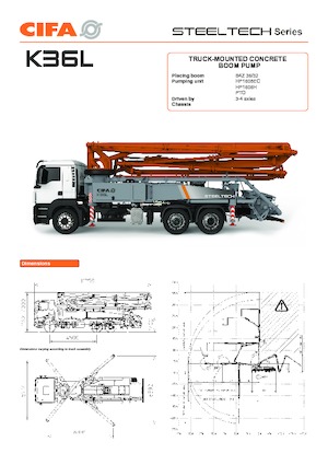 Pompe de beton montate pe camion CIFA K36L