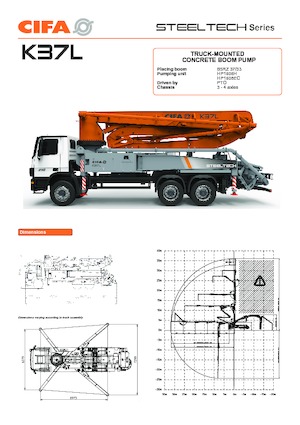 Pompe de beton montate pe camion CIFA K37L