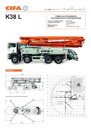 Pompe de beton montate pe camion CIFA K38L