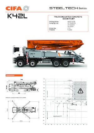 Pompe de beton montate pe camion CIFA K42L