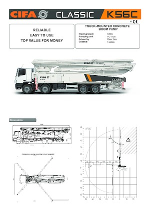 Pompe de beton montate pe camion CIFA K56C