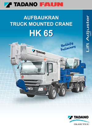 Macarale telescopice montate pe camion Tadano HK 65
