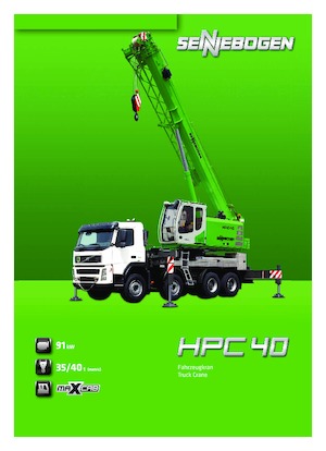 Macarale telescopice montate pe camion Sennebogen HPC 40
