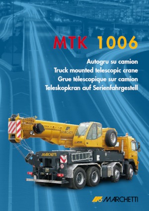 Macarale telescopice montate pe camion Marchetti MTK 1006