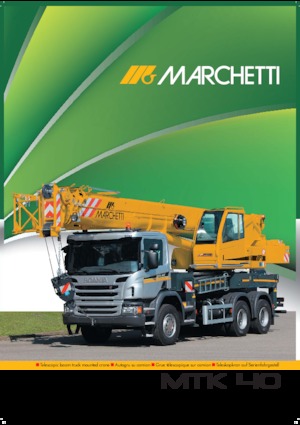 Macarale telescopice montate pe camion Marchetti MTK 40