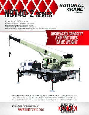 Macarale telescopice montate pe camion National Crane NBT40-2