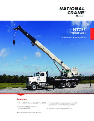 Macarale telescopice montate pe camion National Crane NTC55