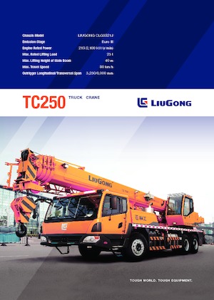 Macarale telescopice montate pe camion Liugong TC250