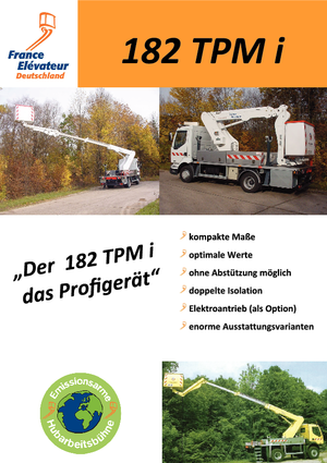 Nacele telescopice montate pe camion France Elévateur 182 TPM