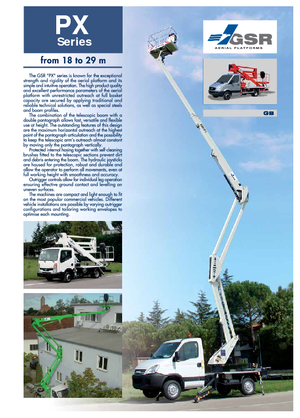 Nacele cu braț articulat montate pe trailer GSR E290PX Comfort