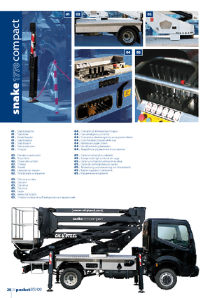 Nacele cu braț articulat montate pe trailer Oil & Steel Snake 1770 Compact RE