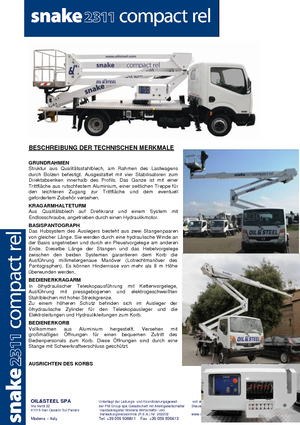 Nacele cu braț articulat montate pe trailer Oil & Steel Snake 2311REL