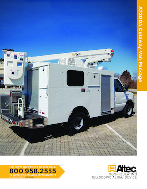 Nacele telescopice montate pe camion Altec AT200A Cutaway Van