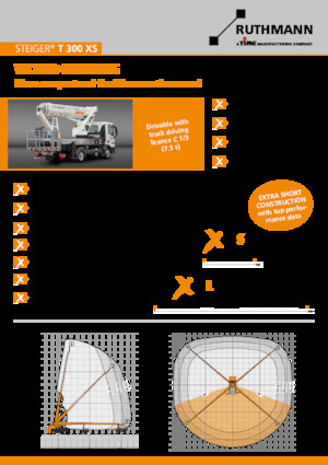 Nacele telescopice montate pe camion Ruthmann STEIGER T 300 XS