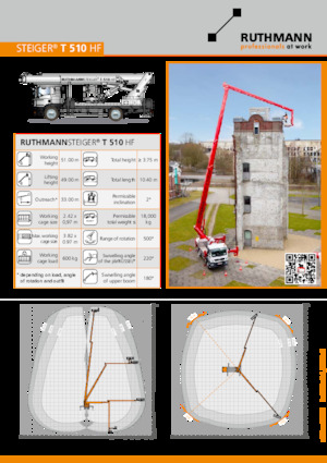 Nacele telescopice montate pe camion Ruthmann T 510 HF