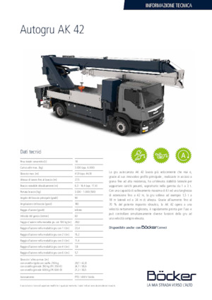 Macarale telescopice montate pe camion Böcker AK 42
