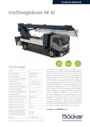 Macarale telescopice montate pe camion Böcker AK 42
