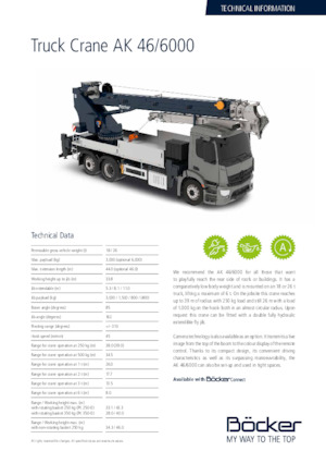 Macarale telescopice montate pe camion Böcker AK 46