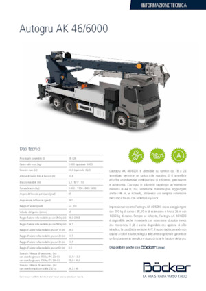 Macarale telescopice montate pe camion Böcker AK 46