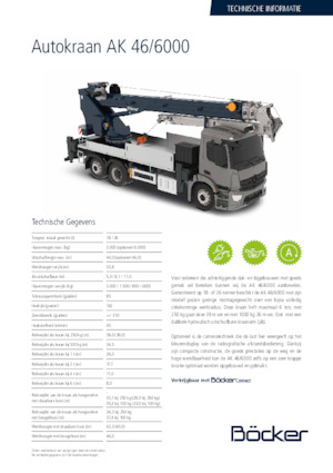 Macarale telescopice montate pe camion Böcker AK 46