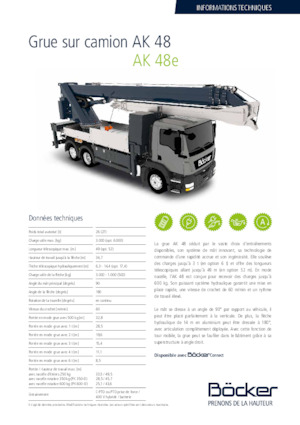 Macarale telescopice montate pe camion Böcker AK 48