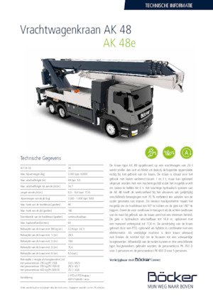 Macarale telescopice montate pe camion Böcker AK 48