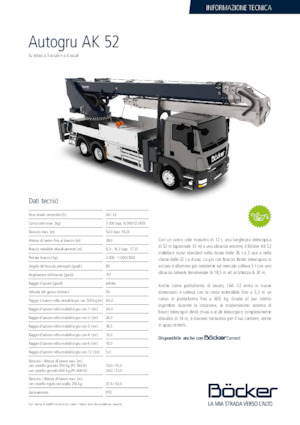 Macarale telescopice montate pe camion Böcker AK 52