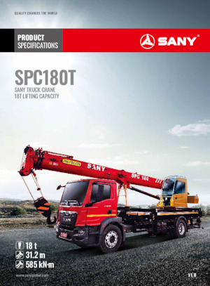 Macarale telescopice montate pe camion Sany SPC180T