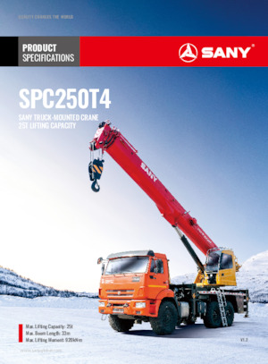 Macarale telescopice montate pe camion Sany SPC250T4