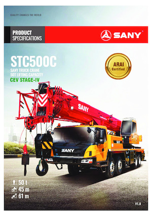 Macarale telescopice montate pe camion Sany STC500C