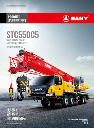 Macarale telescopice montate pe camion Sany STC550C5
