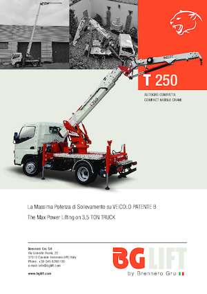 Macarale telescopice montate pe camion BG Lift T 250