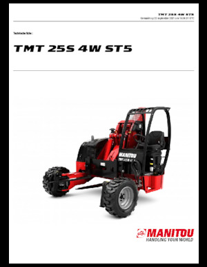 Stivuitoare telescopice montate pe camion Manitou TMT 25 S 4W