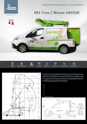 Nacele telescopice montate pe camion France Elévateur 091 Fcce