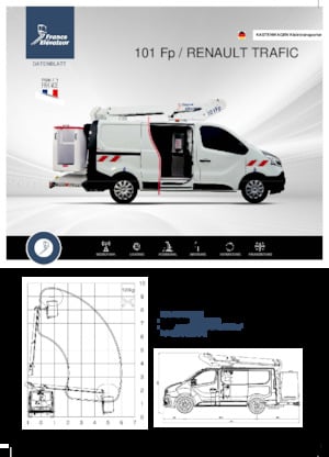 Nacele telescopice montate pe camion France Elévateur 101 Fp