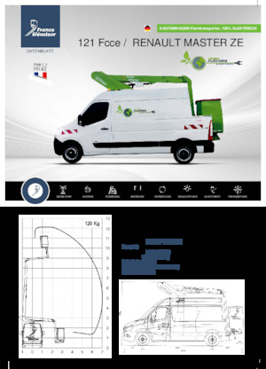 Nacele telescopice montate pe camion France Elévateur 121 Fcce