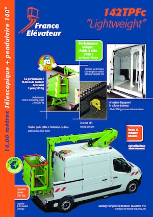 Nacele telescopice montate pe camion France Elévateur 142 TPFCC